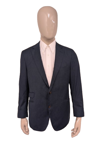 Suitsupply Reda wollen colbert – donkerblauw motief – maat 54/L