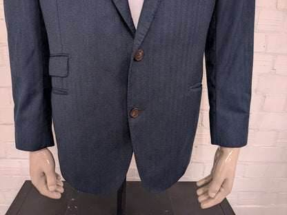 Suitsupply Reda Wollen colbert. Donker Blauw motief. Maat 54 / L.
