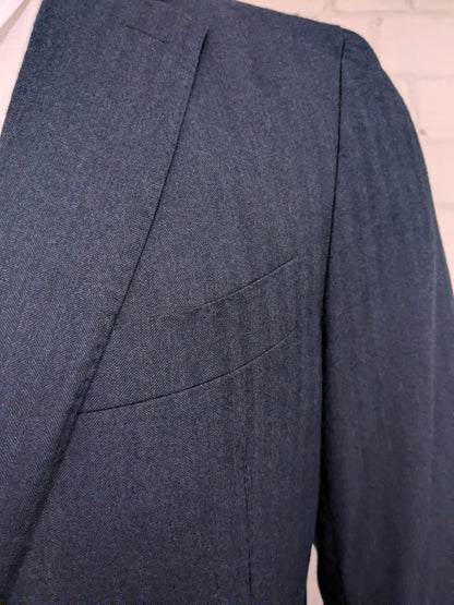 Suitsupply Reda Wollen colbert. Donker Blauw motief. Maat 54 / L.