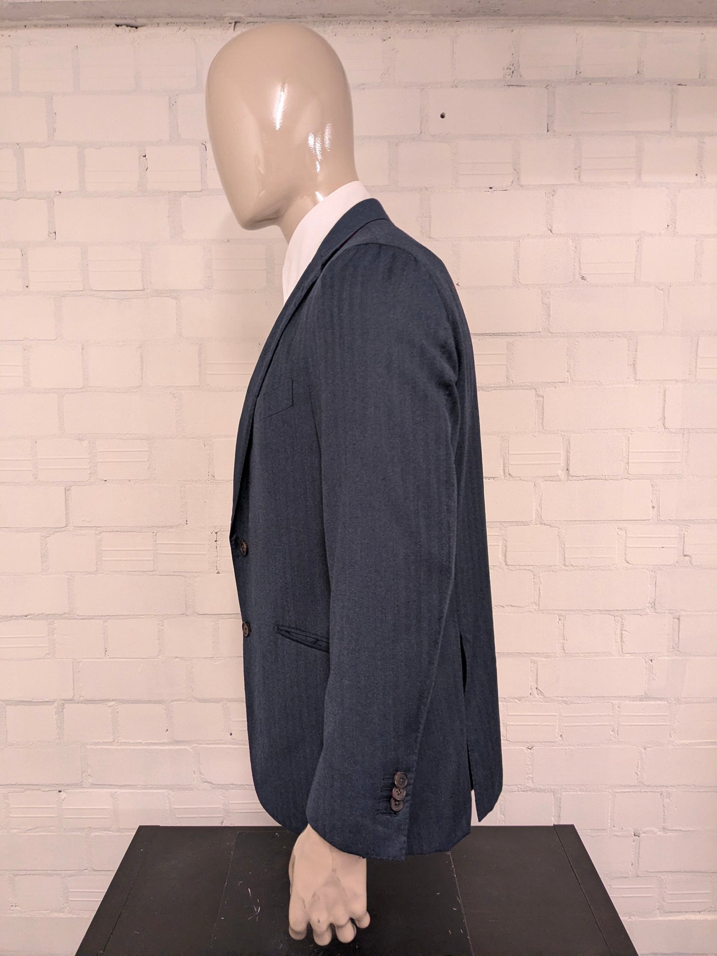 Suitsupply Reda Wollen colbert. Donker Blauw motief. Maat 54 / L.