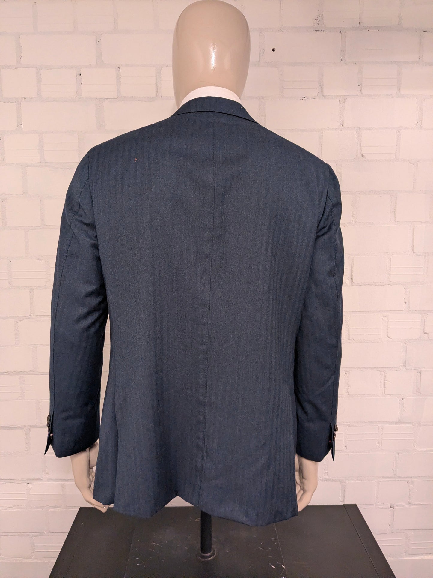 Suitsupply Reda Wollen colbert. Donker Blauw motief. Maat 54 / L.