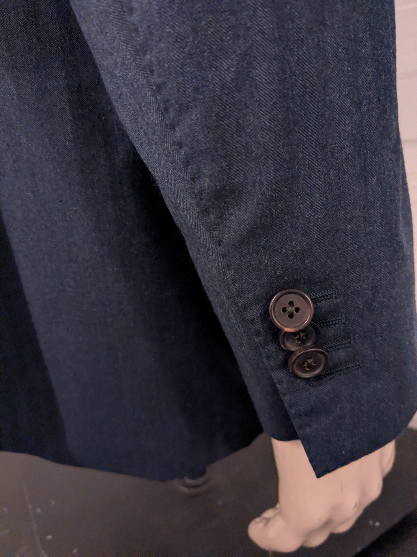 Suitsupply Reda Wollen colbert. Donker Blauw motief. Maat 54 / L.