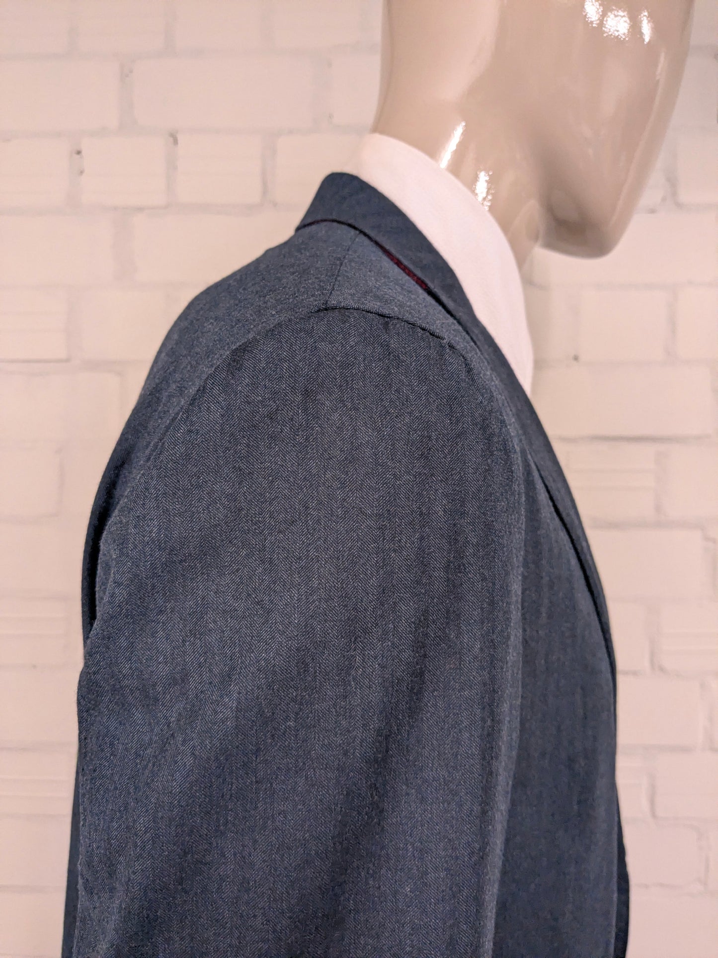 Suitsupply Reda Wollen colbert. Donker Blauw motief. Maat 54 / L.