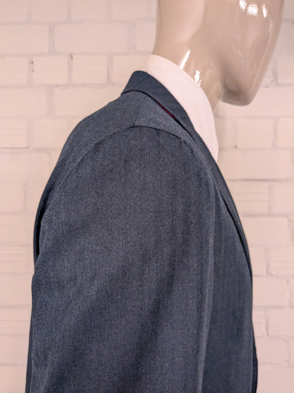 Suitsupply Reda Wollen colbert. Donker Blauw motief. Maat 54 / L.