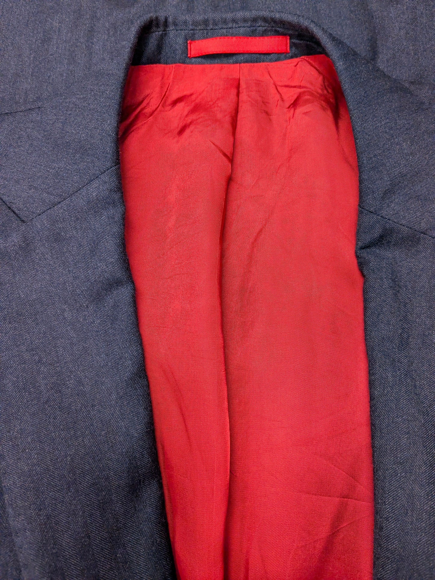 Suitsupply Reda Wollen colbert. Donker Blauw motief. Maat 54 / L.