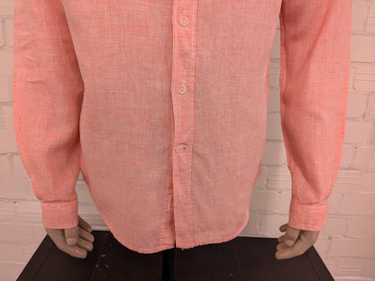 Star Clippers Linnen overhemd. Roze Wit gemêleerd. Maat XL.