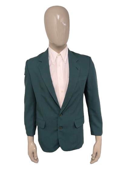 Vintage CANDA-Jacke – grünes Motiv – Größe 50/M