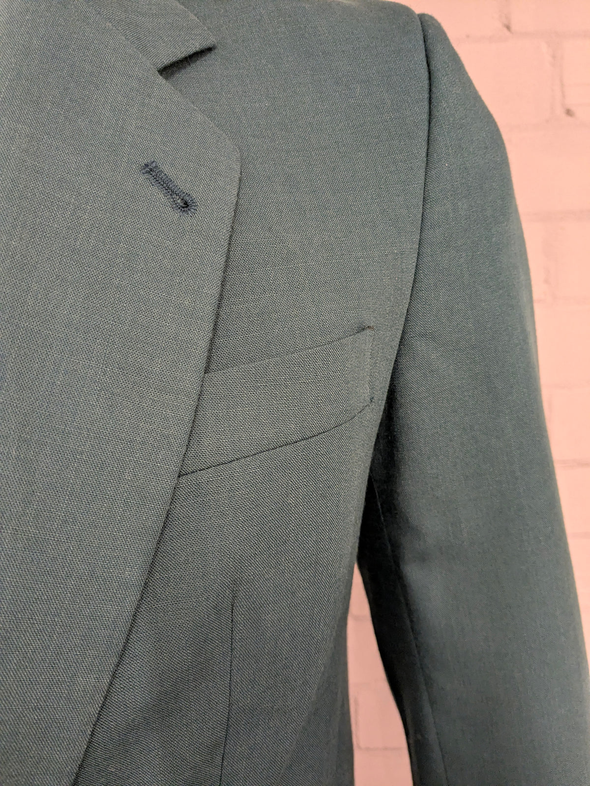 Vintage CANDA-Jacke – grünes Motiv – Größe 50/M