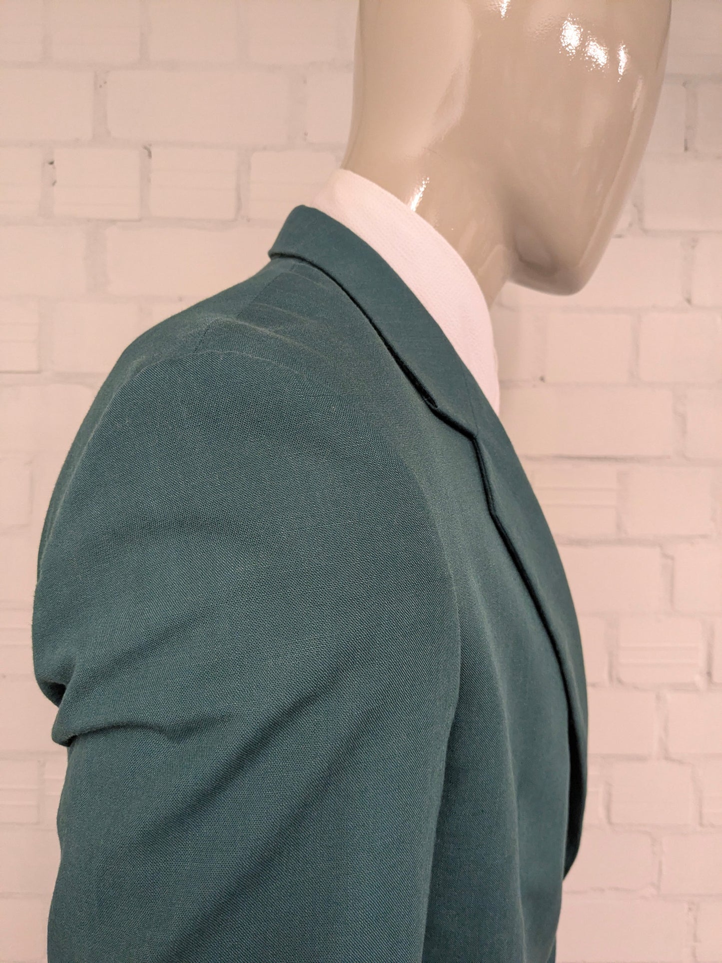 Vintage CANDA-Jacke – grünes Motiv – Größe 50/M