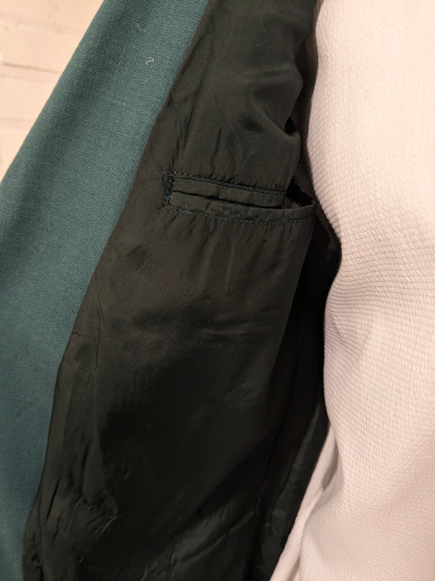 Vintage CANDA-Jacke – grünes Motiv – Größe 50/M