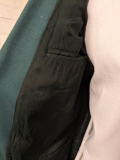 Vintage CANDA-Jacke – grünes Motiv – Größe 50/M