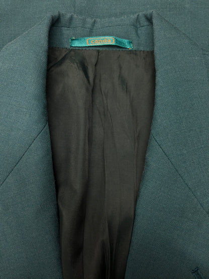 Vintage CANDA-Jacke – grünes Motiv – Größe 50/M