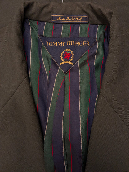 Vintage Tommy Hilfiger Jacke. Dunkelgrün mit schönen Knöpfen. Größe 56 / XL.