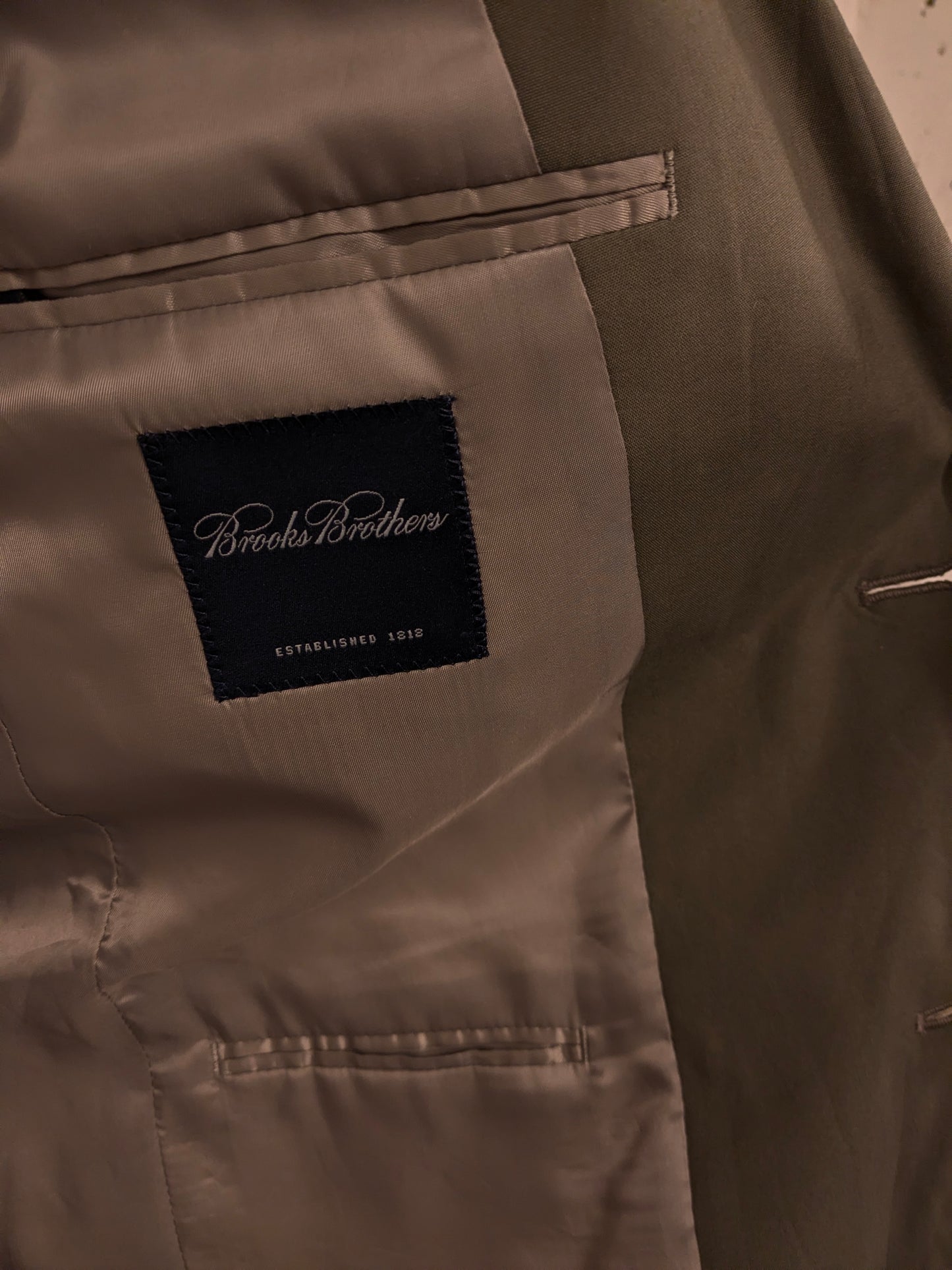 Brooks Brothers colbert. Groen gekleurd. Maat 50 / M.