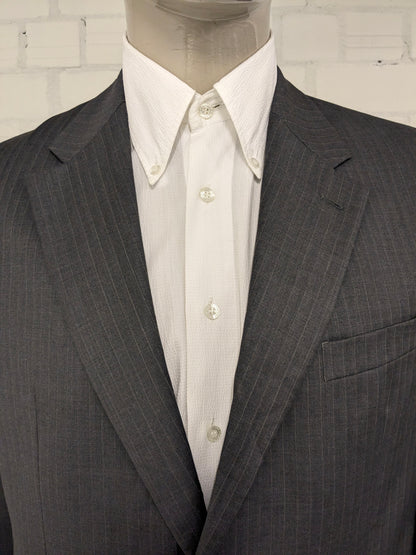 Vintage Lauren Ralph Lauren wollen colbert – grijs gestreept – maat 28 (56/XL)