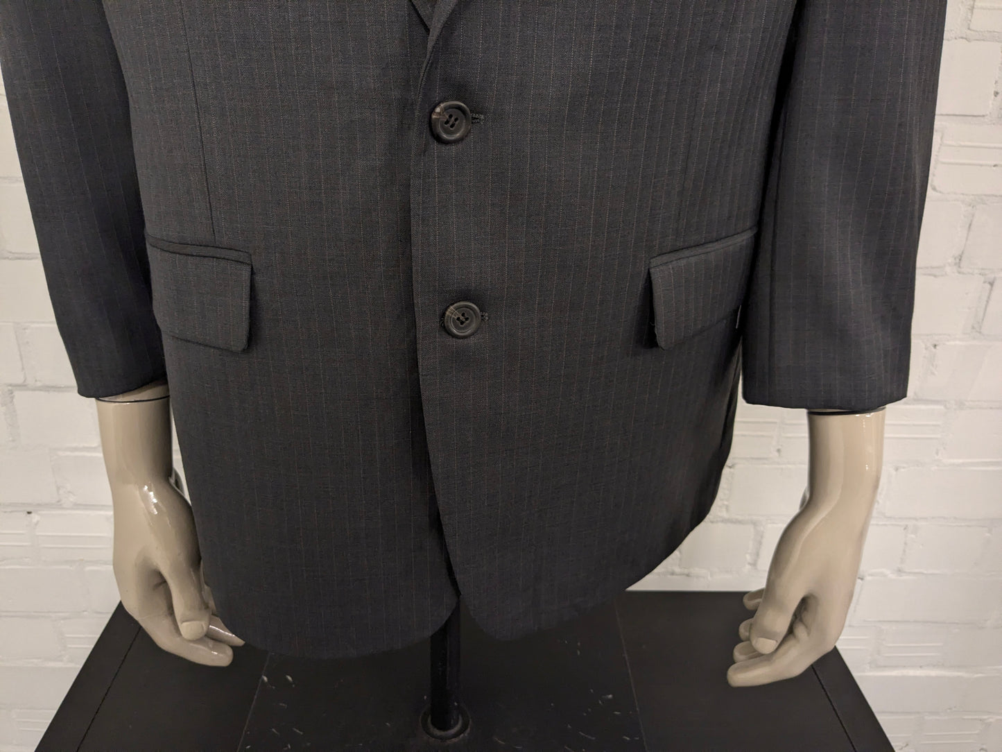 Vintage Lauren Ralph Lauren wollen colbert – grijs gestreept – maat 28 (56/XL)