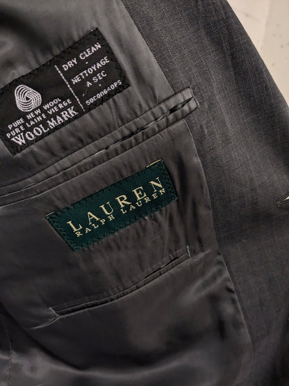 Vintage Lauren Ralph Lauren wollen colbert – grijs gestreept – maat 28 (56/XL)