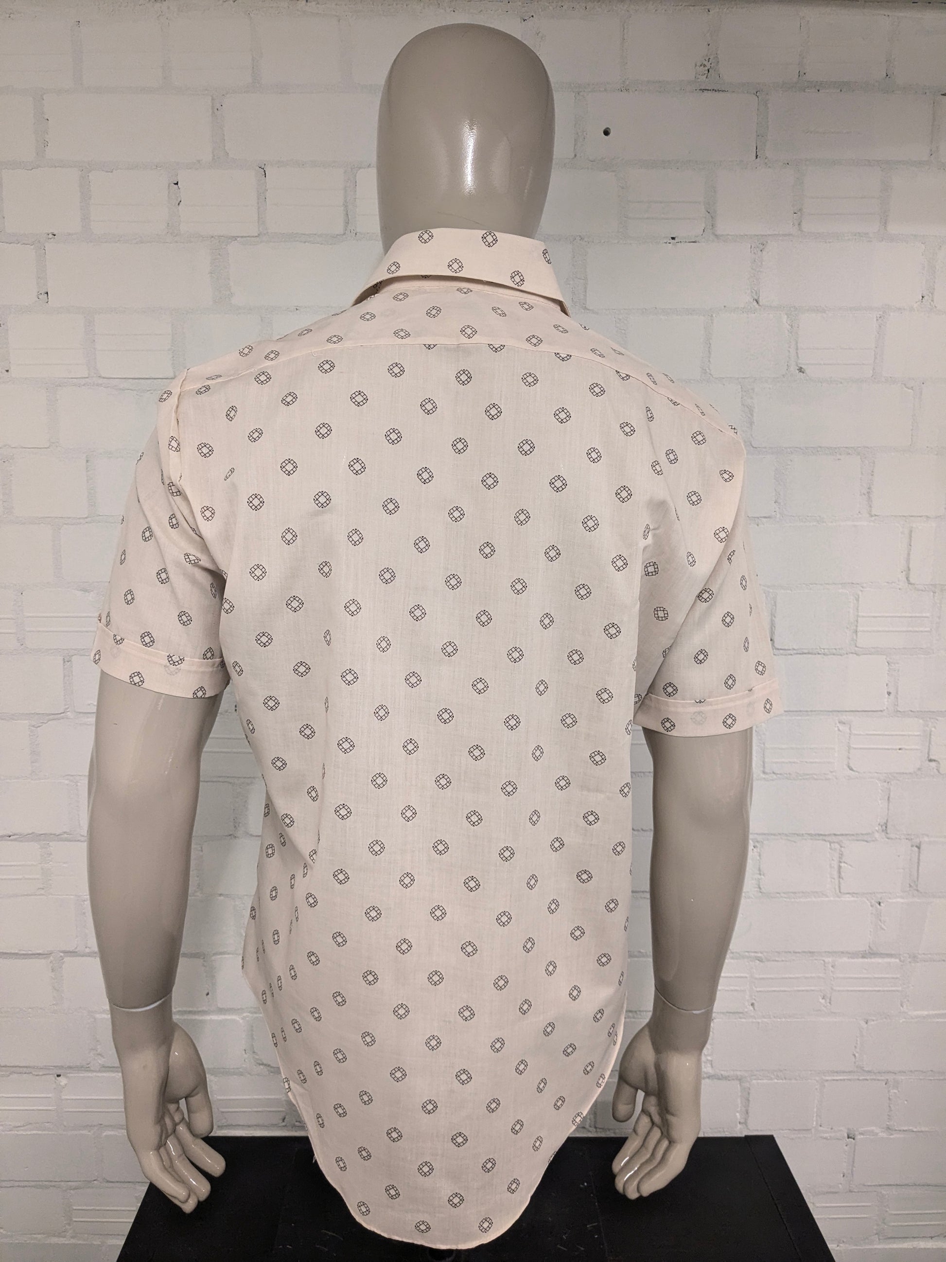 perm press dress shirts 70/80s KMart Permanent Press Short Sleeve Button Up Shirt - Large