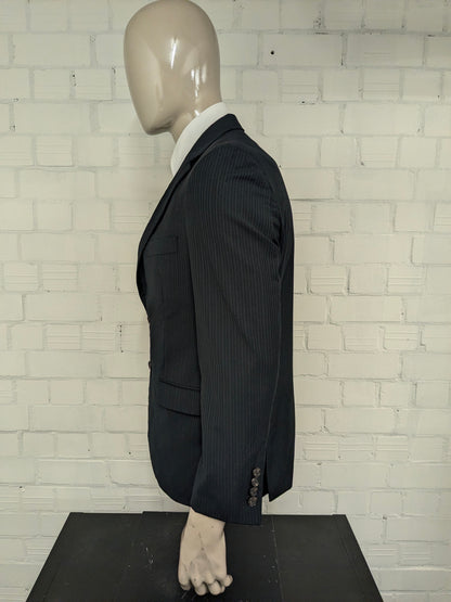 Lauren Ralph Lauren Wollen colbert. Zwart Grijs gestreept. Maat 25 (50 / M).