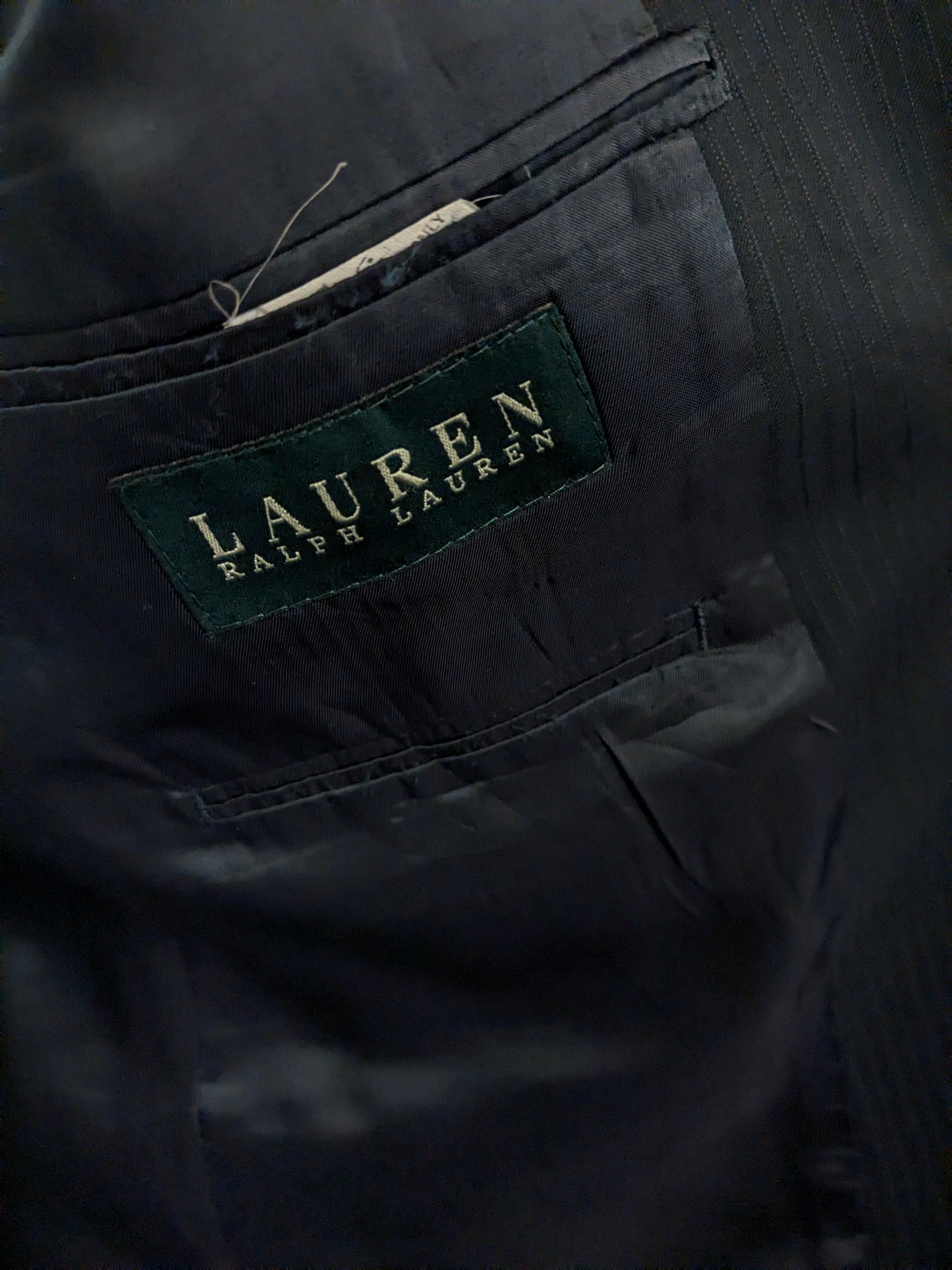 Lauren Ralph Lauren Wollen colbert. Zwart Grijs gestreept. Maat 25 (50 / M).