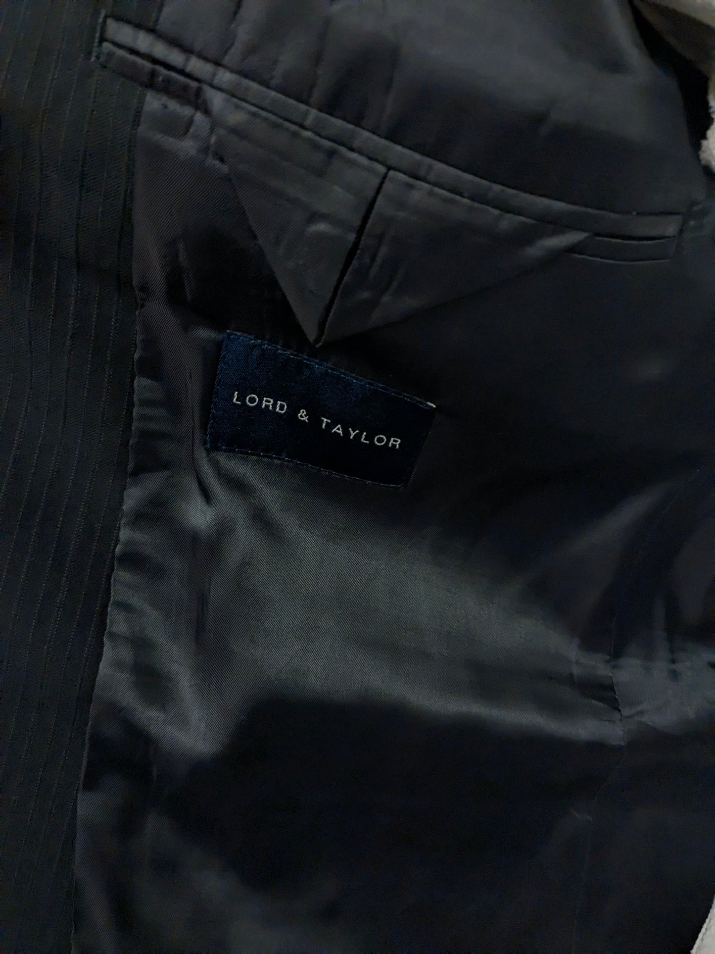 Lauren Ralph Lauren Wollen colbert. Zwart Grijs gestreept. Maat 25 (50 / M).
