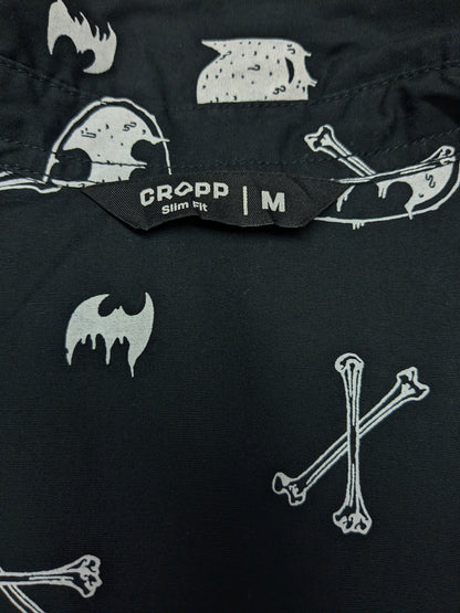 Cropp overhemd. Zwart Witte Batman print. Maat M. sim fit.