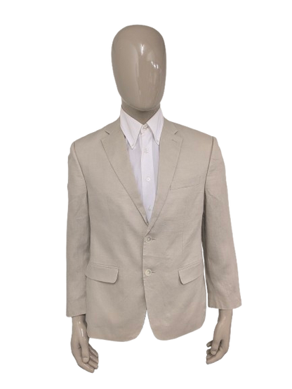 Lauren Ralph Lauren Linnen colbert. Beige gekleurd. Maat 50 / M.