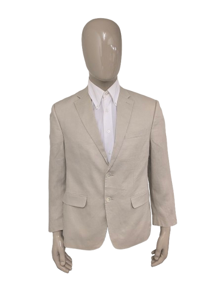 Lauren Ralph Lauren Linnen colbert. Beige gekleurd. Maat 50 / M.