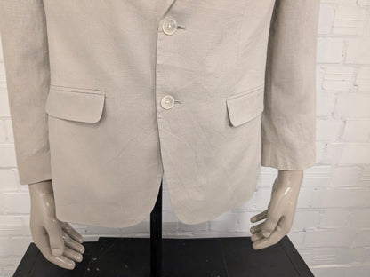 Lauren Ralph Lauren Linnen colbert. Beige gekleurd. Maat 50 / M.