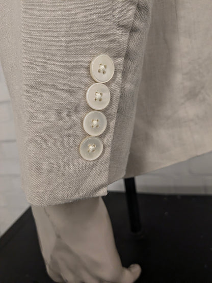 Lauren Ralph Lauren Linnen colbert. Beige gekleurd. Maat 50 / M.