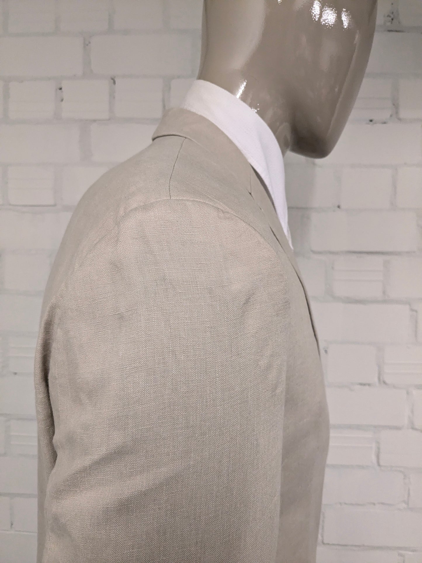 Lauren Ralph Lauren Linnen colbert. Beige gekleurd. Maat 50 / M.