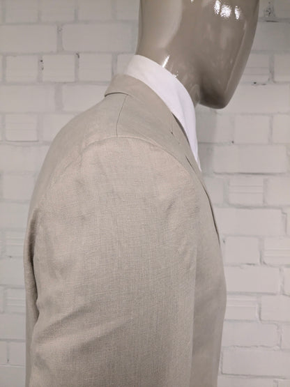 Lauren Ralph Lauren Linnen colbert. Beige gekleurd. Maat 50 / M.