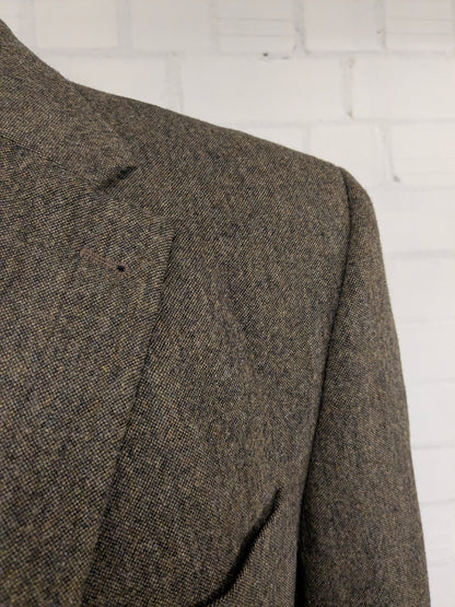 Ferkinghoff Wollen colbert. Bruin gemêleerd. Maat 56 / XL.