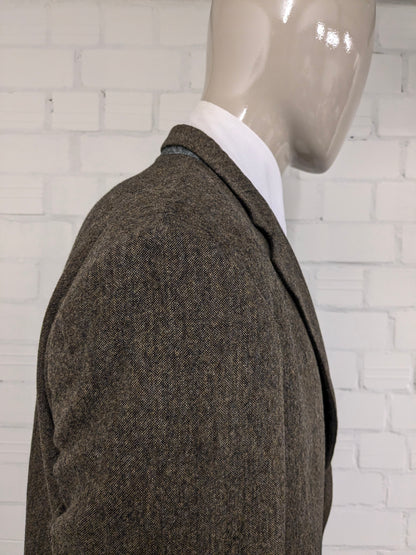 Ferkinghoff Wollen colbert. Bruin gemêleerd. Maat 56 / XL.