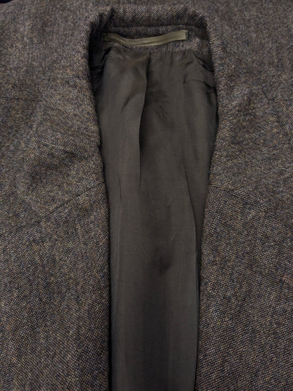 Ferkinghoff Wollen colbert. Bruin gemêleerd. Maat 56 / XL.