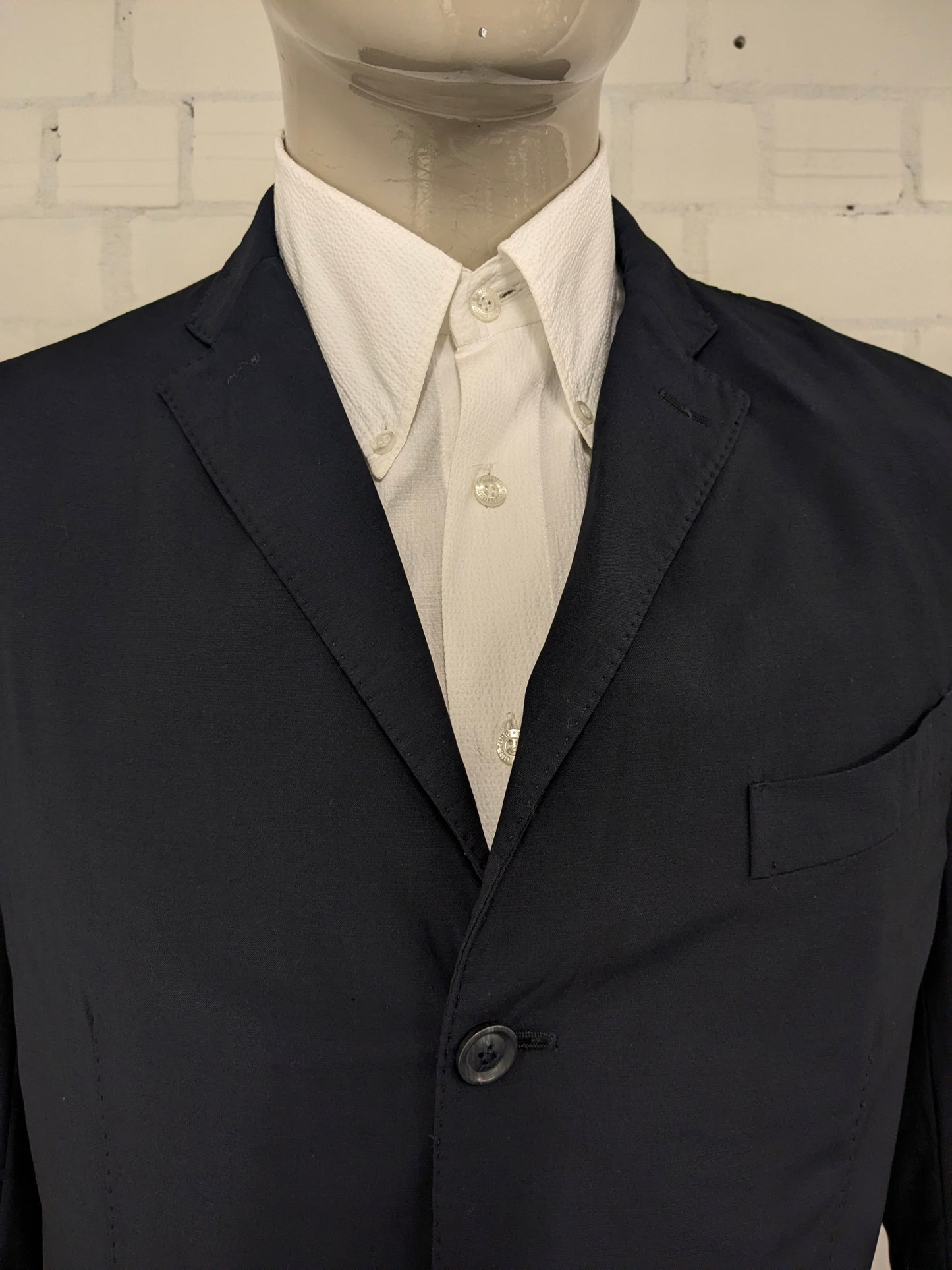 Boglioli K Jacket Wollen colbert. Donker Blauw gekleurd. Maat 52 / L.
