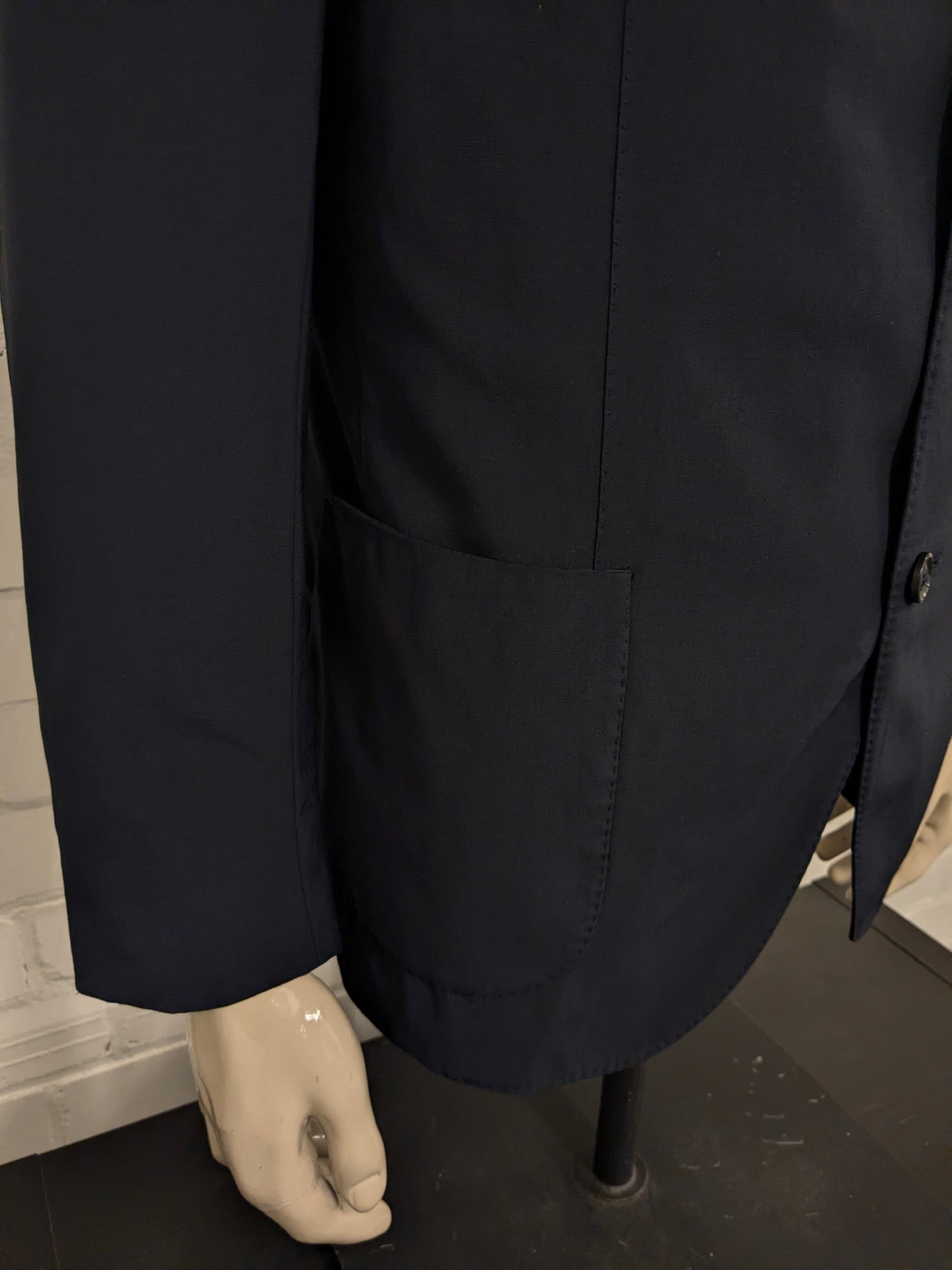 Boglioli K Jacket Wollen colbert. Donker Blauw gekleurd. Maat 52 / L.