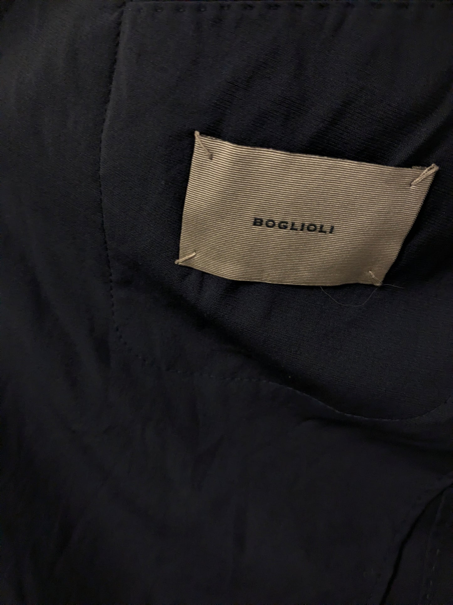 Boglioli K Jacket Wollen colbert. Donker Blauw gekleurd. Maat 52 / L.