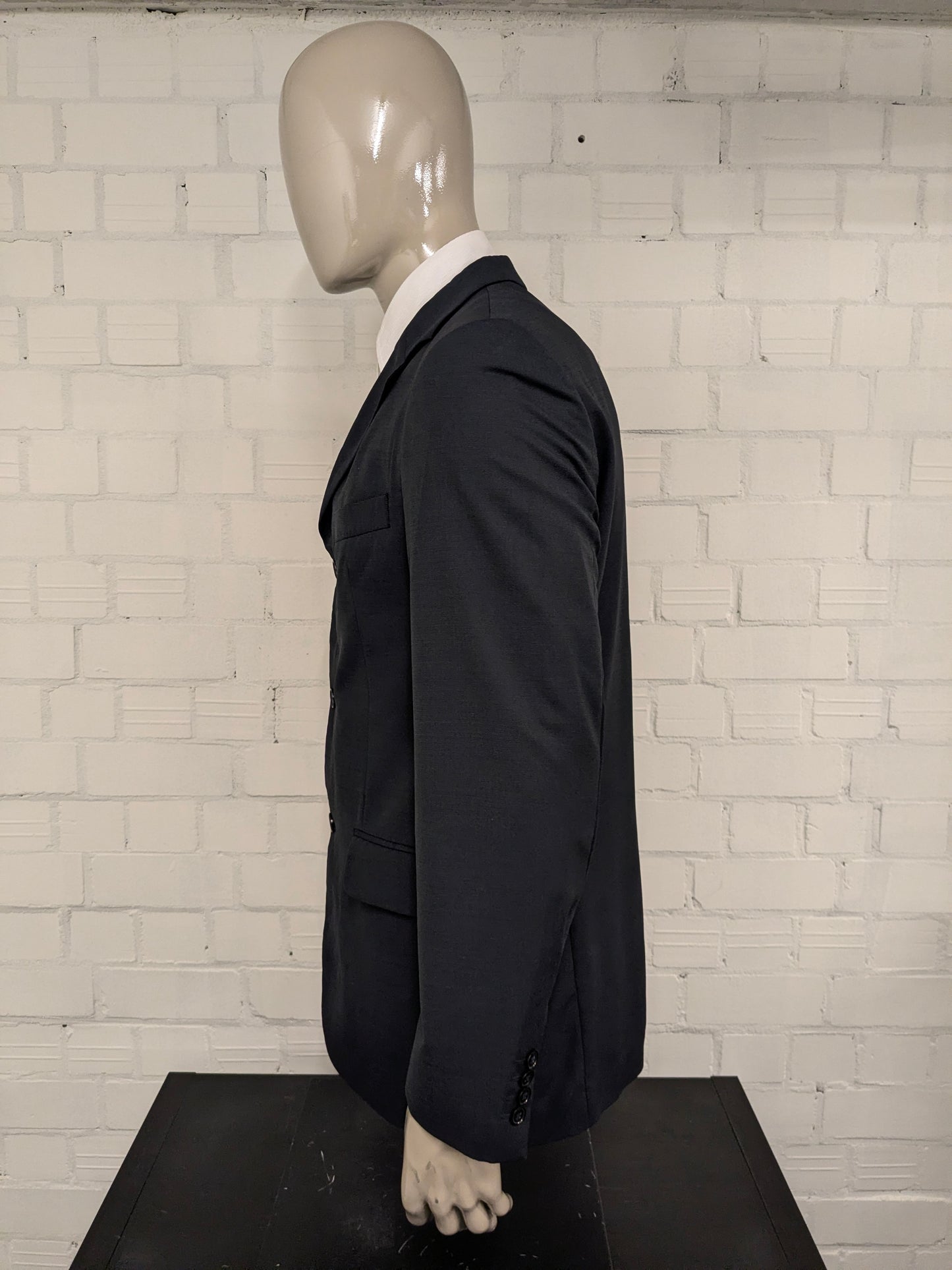 Vintage Stones Wolljacke. Dunkelgrau gefärbt. Größe 98 (50/M). langes Modell.
