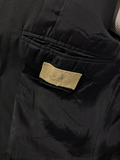 Vintage Stones Wolljacke. Dunkelgrau gefärbt. Größe 98 (50/M). langes Modell.