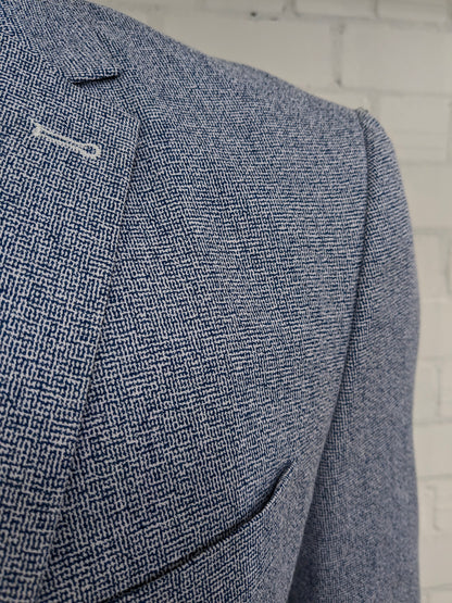 Gabbiano colbert. Blauw Wit gemêleerd. Maat 52 / L.