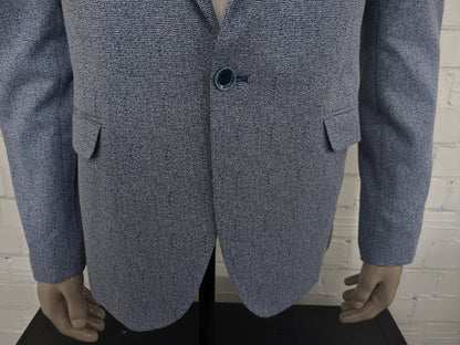 Gabbiano colbert. Blauw Wit gemêleerd. Maat 52 / L.