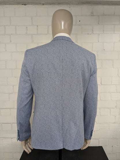 Gabbiano colbert. Blauw Wit gemêleerd. Maat 52 / L.