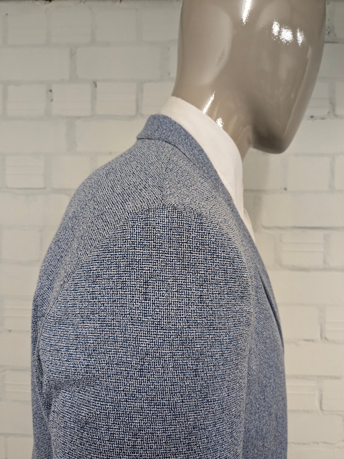 Gabbiano colbert. Blauw Wit gemêleerd. Maat 52 / L.