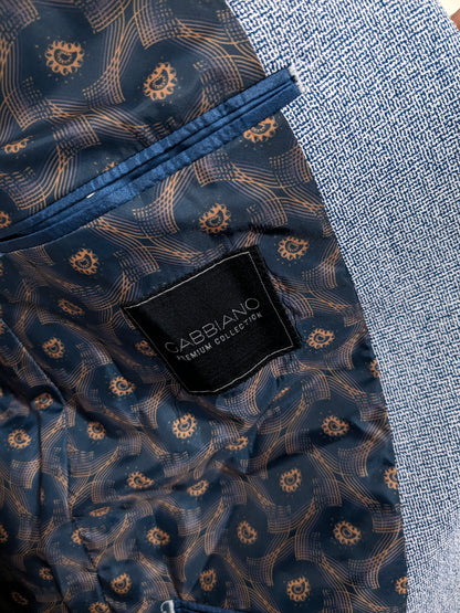 Gabbiano colbert. Blauw Wit gemêleerd. Maat 52 / L.