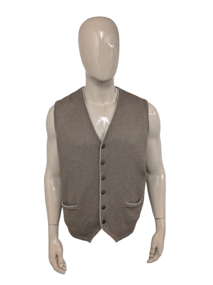 Colmar Wollen spencer / gilet. Bruin gemêleerd. Maat XL. 50% Wol.