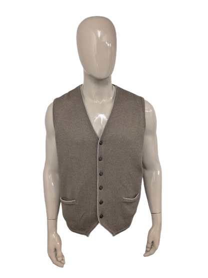 Colmar Wollen spencer / gilet. Bruin gemêleerd. Maat XL. 50% Wol.
