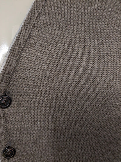 Colmar Wollen spencer / gilet. Bruin gemêleerd. Maat XL. 50% Wol.