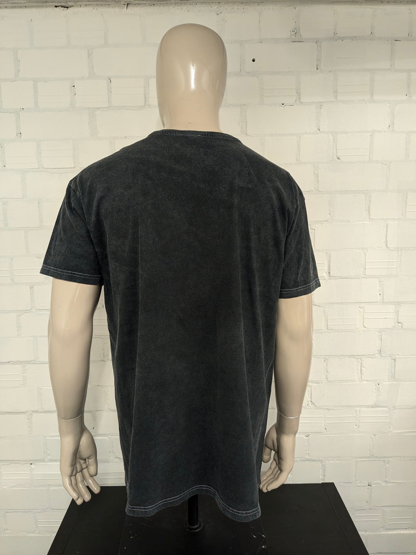 Stonewashed Medusa shirt. Gray mixed with print. Size XL.