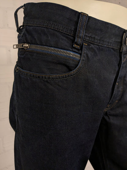 PME Legend-Jeans. Dunkelblau gefärbt. Größe B33 - L30. Typ Aero Union 1959.